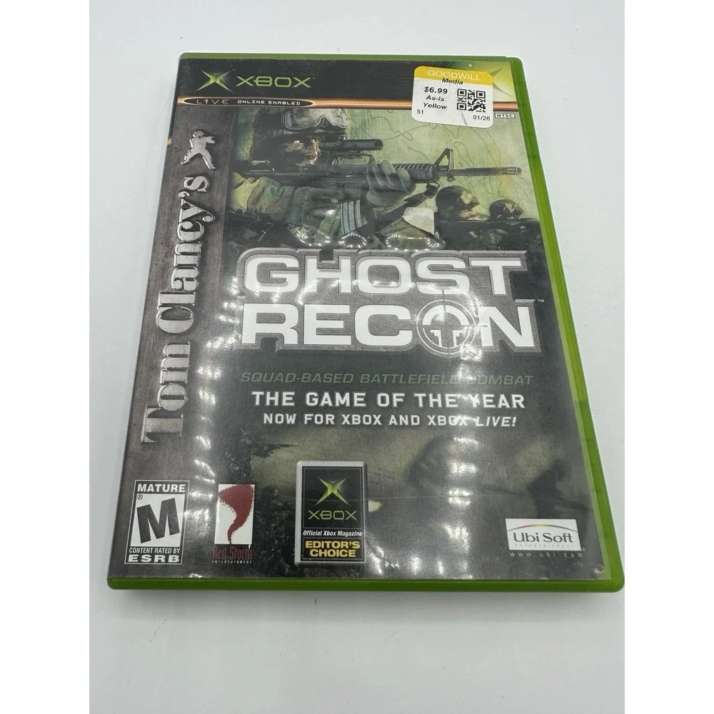 Tom Clancys Ghost Recon Original Xbox CIB Manual Tested Working 2002